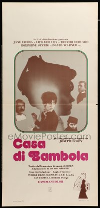 4c055 DOLL'S HOUSE Italian locandina '73 Jane Fonda, Edward Fox, directed by Joseph Losey!