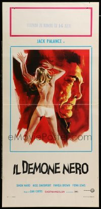 4c058 DRACULA Italian locandina '74 art of vampire Jack Palance & his sexy barely-dressed victim!