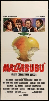 4c152 MAZZABUBU Italian locandina '75 Isabella Biagini, Maurizio Bonuglia, bitten apple artwork!