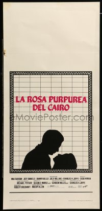4c184 PURPLE ROSE OF CAIRO Italian locandina '85 Daniels steps out of movie into Mia Farrow's life