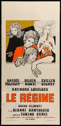 4c186 QUEENS OF EVIL Italian locandina '71 Cervi's Le Regine, sexy Haydee Politoff by De Rossi!