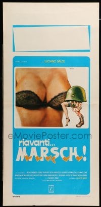 4c191 RIAVANTI MARSCH Italian locandina '79 Silvia Dionisio, Carlo Giuffre, wacky art, sexy image!