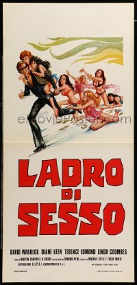 4c207 SEX THIEF Italian locandina '73 what can you steal from a naked lady!