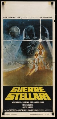 4c219 STAR WARS Italian locandina R80s George Lucas classic sci-fi epic, great art by Tom Jung!
