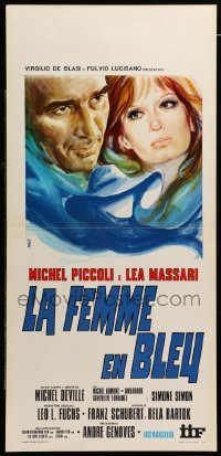 4c257 WOMAN IN BLUE Italian locandina '73 La Femme en Bleu, Michel Deville, Michel Piccoli, Avelli