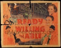4d020 READY, WILLING & ABLE 1/2sh '37 montage of Ruby Keeler, Lee Dixon & Allen Jenkins dancing!