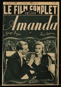 4d737 CAREFREE French magazine April 6, 1939 Le Film Complet photo adaptation, Astaire & Rogers!