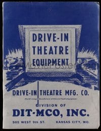 4d203 DRIVE-IN THEATRE EQUIPMENT catalog '54 3-D polarizing screen coating, speakers & more!