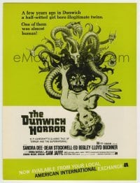 4d325 DUNWICH HORROR trade ad '70 AIP horror, Sandra Dee, H.P. Lovecraft's tale of terror!
