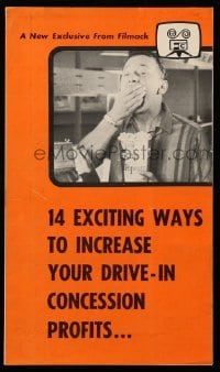 4d427 FILMACK TRAILER CO. brochure '64 14 exciting ways to increase drive-in concession profits!