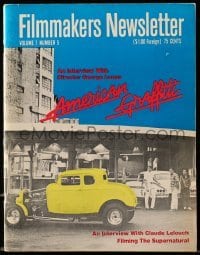 4d746 FILMMAKERS NEWSLETTER magazine March 1974 interview with George Lucas on American Graffiti!