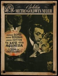 4d040 GASLIGHT Argentinean pressbook '44 Ingrid Bergman, Boyer, Cotten, toda en Castellano!