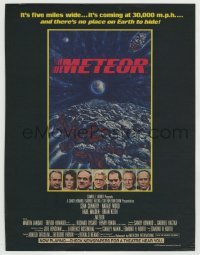 4d200 METEOR magazine ad '79 Sean Connery, Natalie Wood, cool Michael Whipple sci-fi artwork!