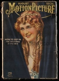 4d776 MOTION PICTURE magazine August 1916 great cover art of Mary Pickford by Seymour Marcus!