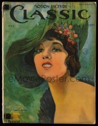4d798 MOTION PICTURE CLASSIC magazine May 1921 great cover art of Betty Blythe by Pernot!