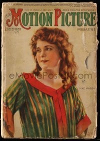 4d781 MOTION PICTURE magazine December 1917 art of Mae Marsh by Leo Sielke Jr.!