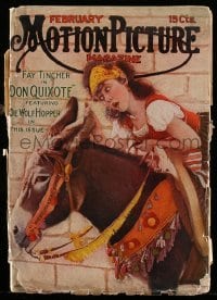4d782 MOTION PICTURE magazine February 1916 Fay Tincher riding mule in Don Quixote!