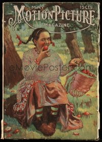 4d787 MOTION PICTURE magazine May 1916 Sis Hopkins picking apples & eating them!