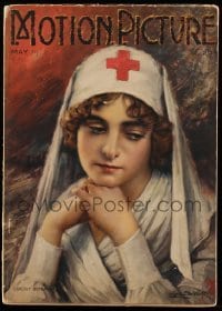 4d788 MOTION PICTURE magazine May 1918 art of Dorothy Bernard by Leo Sielke Jr.!