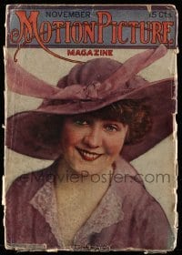 4d789 MOTION PICTURE magazine November 1915 great cover portrait of Edna Mayo!