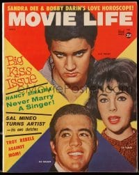 4d802 MOVIE LIFE magazine April 1961 Elvis Presley, Elizabeth Taylor & Clu Gulager!
