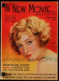 4d804 NEW MOVIE MAGAZINE magazine February 1931 great cover art of Marion Davies by Jules Erbit!