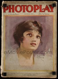 4d825 PHOTOPLAY magazine October 1917 great cover art of Alice Joyce by Neysa McMein!