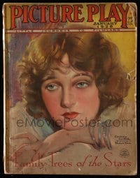 4d838 PICTURE PLAY magazine January 1928 great cover art of Corinne Griffith by Modest Stein!