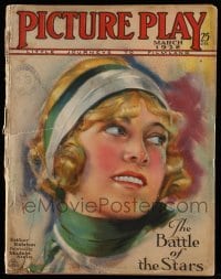 4d845 PICTURE PLAY magazine March 1928 great cover art of Esther Ralston by Modest Stein!