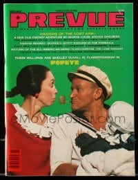 4d854 PREVUE magazine December/January 1980/1981 Robin Williams & Shelley Duvall in Popeye!