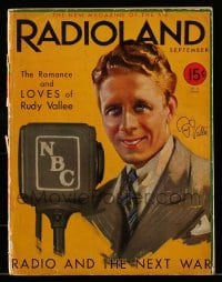 4d856 RADIOLAND magazine September 1933 The Romance and Loves of Rudy Vallee by NBC mike!