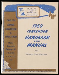 4d873 THEATRE OWNERS OF AMERICA 1959 CONVENTION HANDBOOK & MANUAL magazine '59 Saul Bass Spartacus!