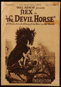 4d103 DEVIL HORSE 11x16 newspaper style herald '27 the history of the West by Hal Roach!