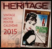 4d187 HERITAGE 2015 VINTAGE MOVIE POSTER CALENDAR 9x10 calendar '15 color images of rare posters!