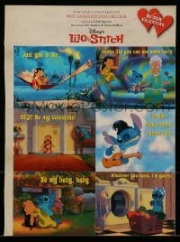 4d159 LILO & STITCH uncut Valentine's Day cards '02 Disney Hawaii cartoon, For Your Consideration!
