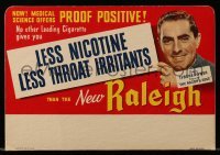 4d150 RAZOR'S EDGE 8x11 advertising '46 Tyrone Power says Raleigh cigarettes have less nicotine!