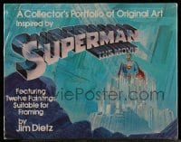 4d177 SUPERMAN 11x14 art portfolio '78 w/ 12 original paintings by Jim Dietz suitable for framing!