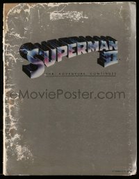 4d062 SUPERMAN II 9x12 publicity book '81 lots of information about the movie!