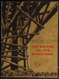 4d593 BRIDGE ON THE RIVER KWAI souvenir program book '58 William Holden, Alec Guinness, David Lean!