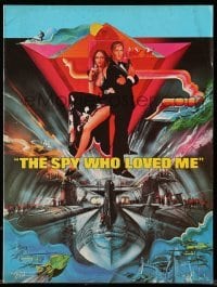 4d701 SPY WHO LOVED ME souvenir program book '77 art of Roger Moore as James Bond 007 by Bob Peak!