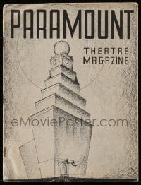 4d310 PARAMOUNT THEATRE program February 10, 1937 great deco cover art of the theater!