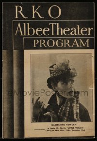 4d317 RKO ALBEE THEATER local theater program December 15, 1933 Katharine Hepburn in Little Women!