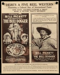 4d441 LOVE BUG/CRIMSON SKULL/GREEN EYED MONSTER/BULL-DOGGER promo brochure '20s all-black westerns!