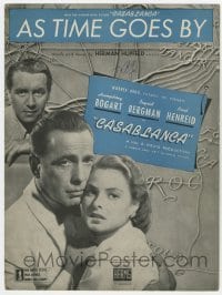 4d265 CASABLANCA sheet music '42 Humphrey Bogart, Ingrid Bergman, Curtiz, classic As Time Goes By!