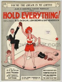 4d278 HOLD EVERYTHING sheet music '30 cool Helen Morgan boxing art, You're the Cream in My Coffee!