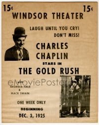 4d229 GOLD RUSH 11x14 special '60s Charlie Chaplin in faux 1925 poster, laugh until you cry!