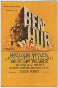 4d001 BEN-HUR 9x14 standee '60 Charlton Heston, William Wyler classic epic, chariot art!