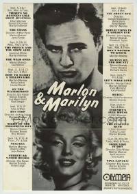 4d335 MARLON & MARILYN trade ad '70s great close portraits of Brando & Monroe!