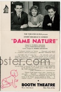 4d308 MONTGOMERY CLIFT stage play 9x11 program + letter '38 when he was in Dame Nature at age 18!