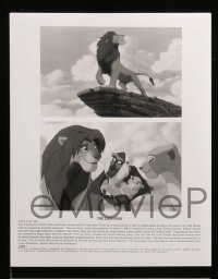 4d947 LION KING presskit w/ 7 stills '94 classic Disney cartoon set in Africa!